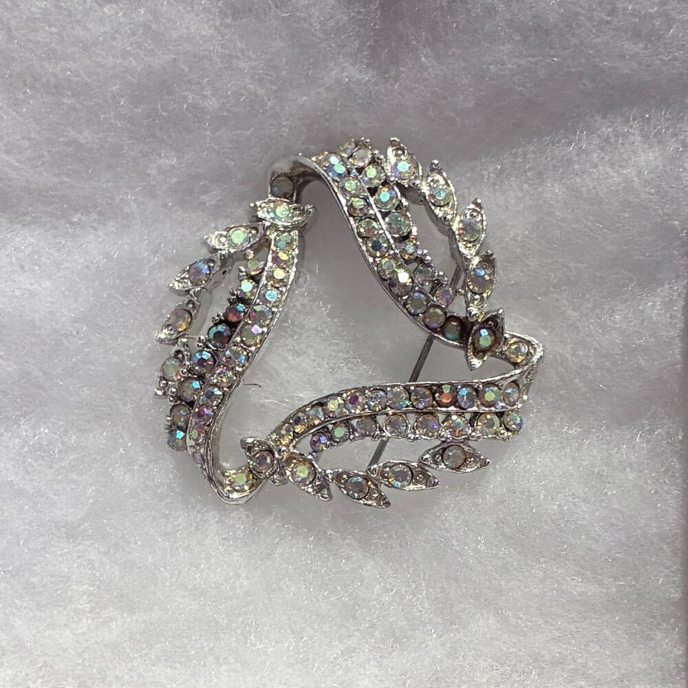 Mid Century Rhinestone Brooch